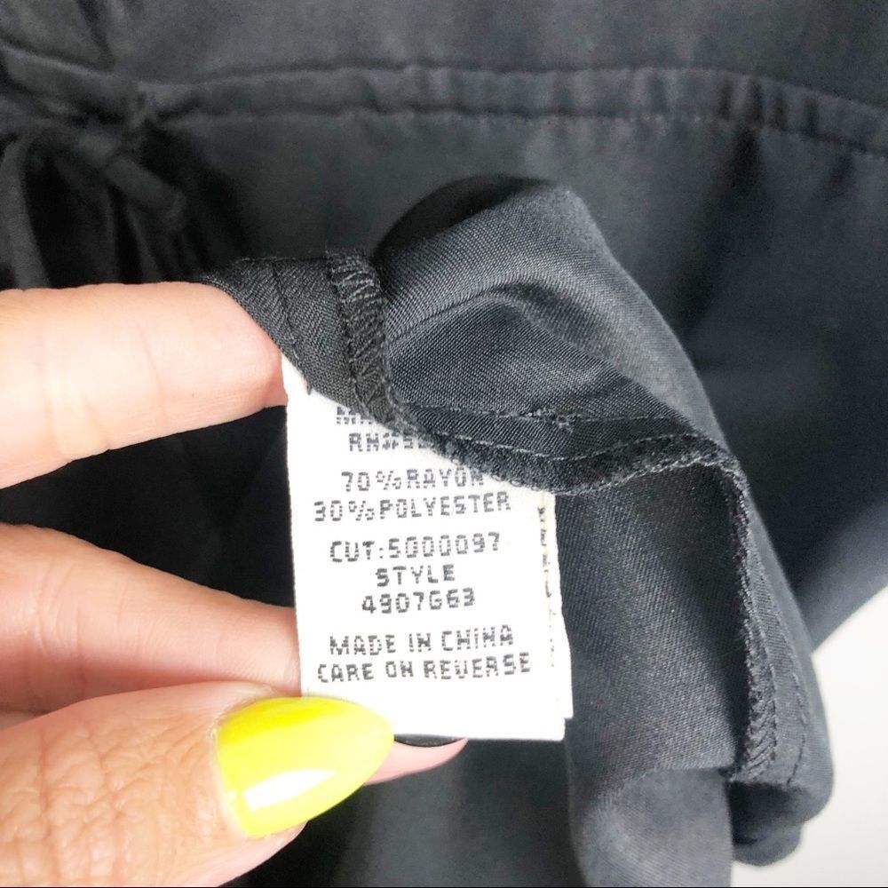 Max Studio | Drawstring Waist Button Front Dress L - image 7